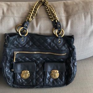 Authentic Marc Jacobs quilted leather black tote